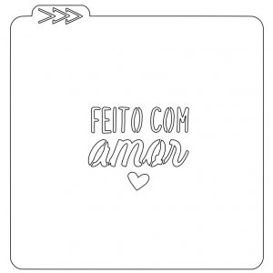 Estêncil Feito com Amor