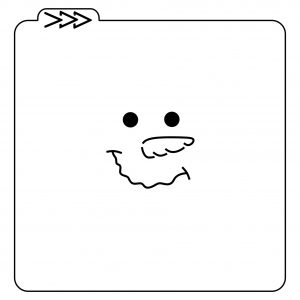 Estêncil Natal - Boneco de neve rosto