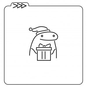 Estêncil Natal - Flork Meme