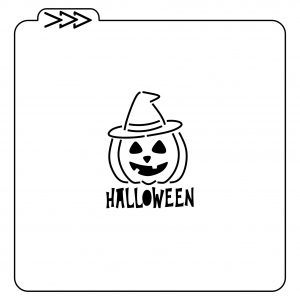 Estêncil Halloween 3 - abóbora